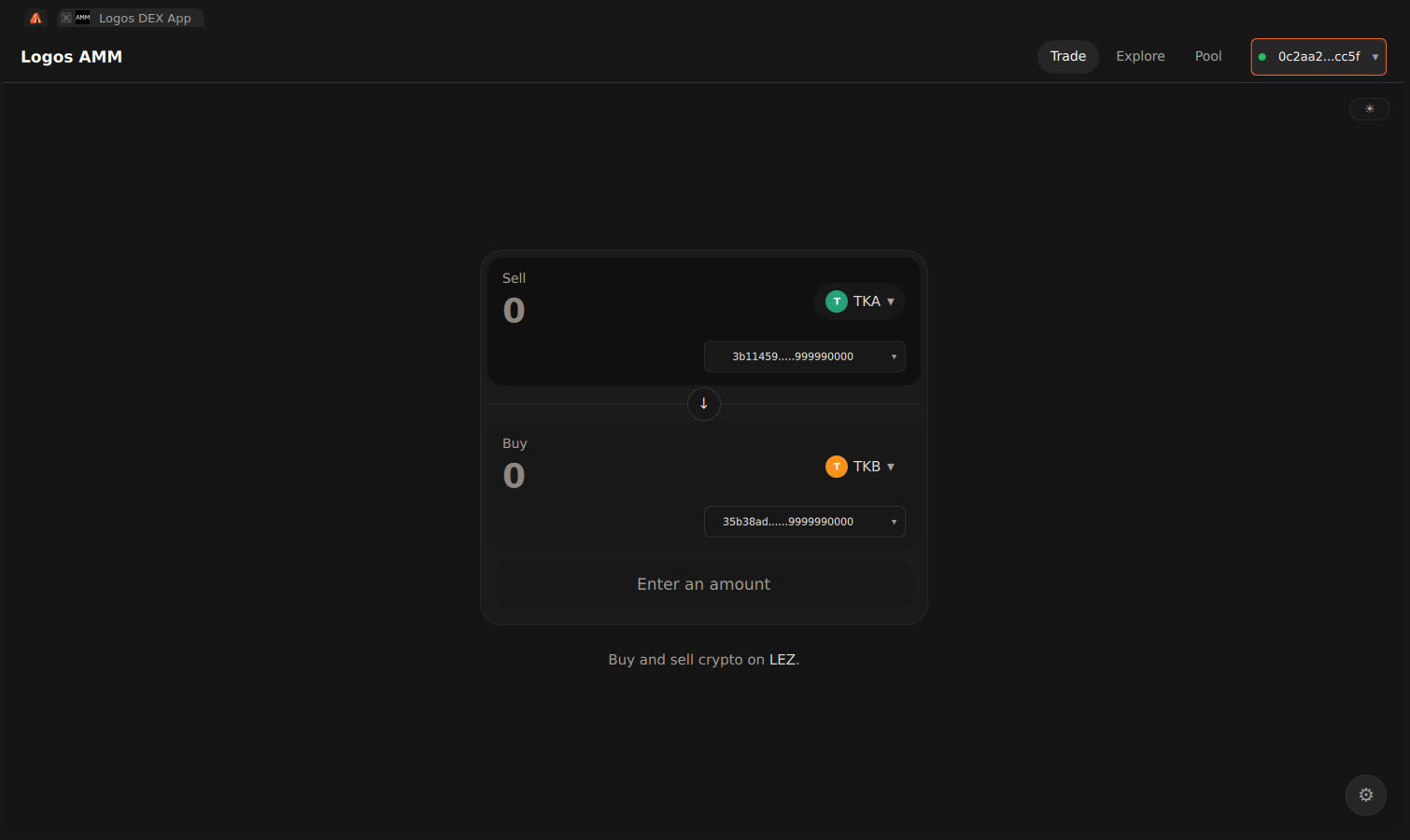Swap card holding selectors with raw truncated balances