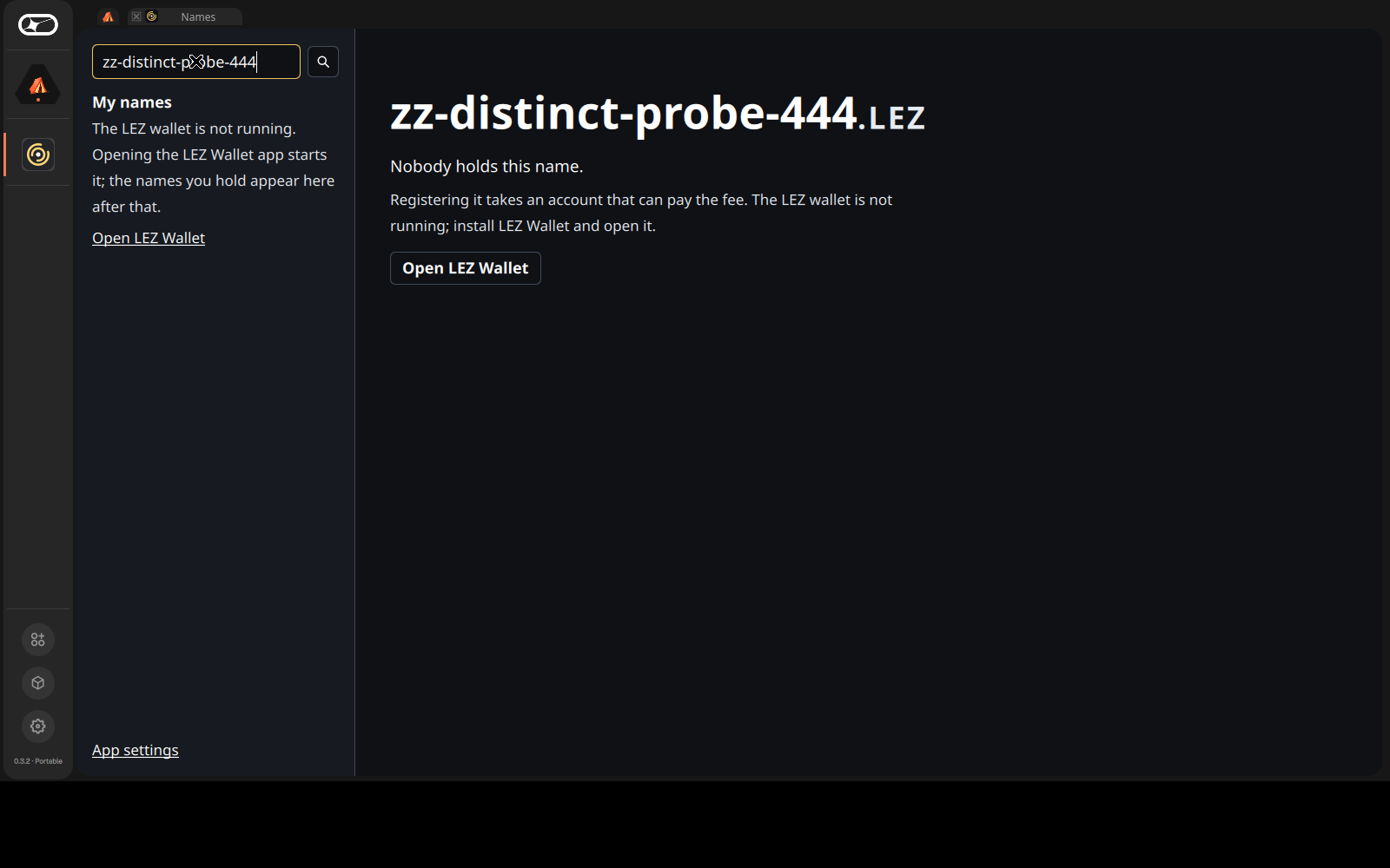 Unregistered-name register CTA