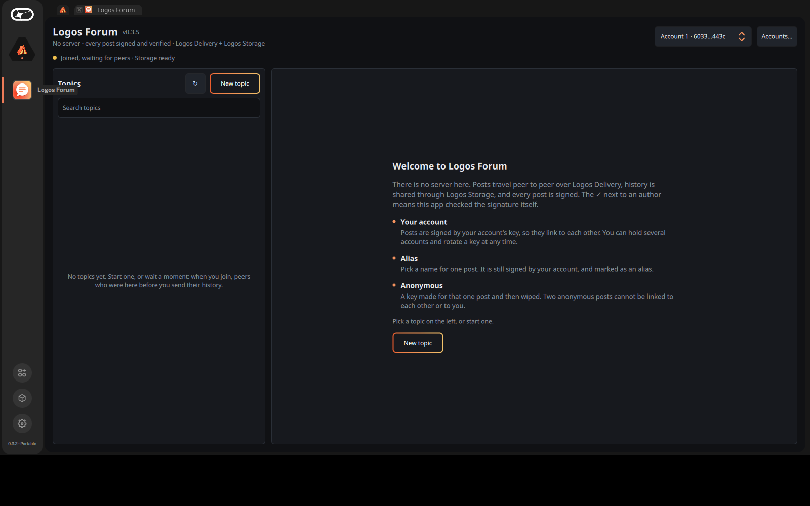 Logos Forum freshly launched, v0.3.5